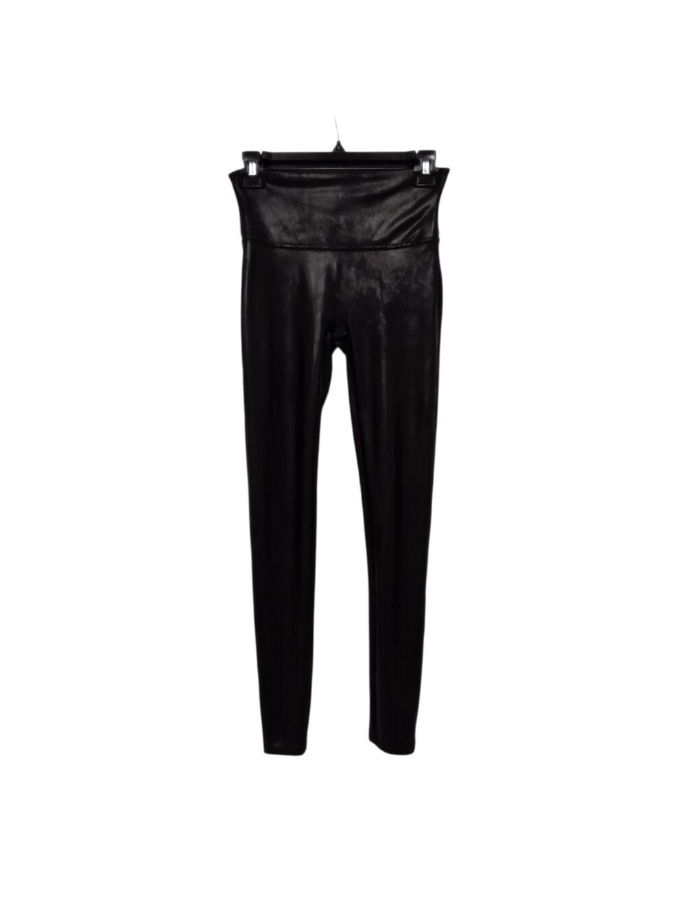 SPANX Ready-to-Wow Faux Leather Leggings Black Medium Shaping Pull-On Skinny
